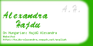 alexandra hajdu business card