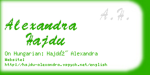 alexandra hajdu business card